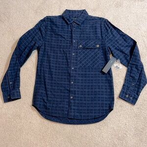 NWT Marc by Marc Jacobs Ink Blue Shrunken Fit Long Sleeve Button Down, SMALL